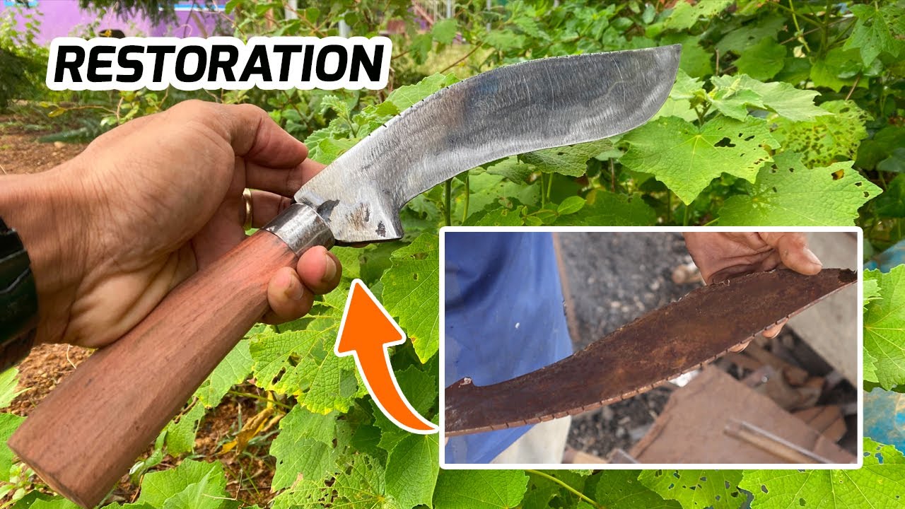 Antique Handmade Rusty Machete Knife RESTORATION YouTube