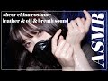 【ASMR】シースルー×エナメルチャイナ/合皮&オイル&呼吸音-sheer china costume/leather sound/oil ASMR/breath sound-