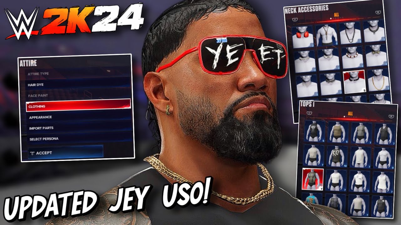 WWE 2K24 Making Updated Jey Uso