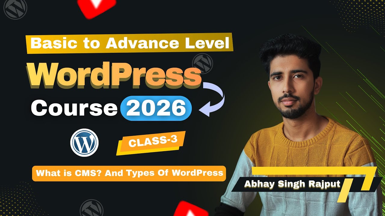 What is CMS?  | CMS Kya Hota Hai? | WordPress Course Hindi 2026 | Class 3 | Abhay Singh Rajput
