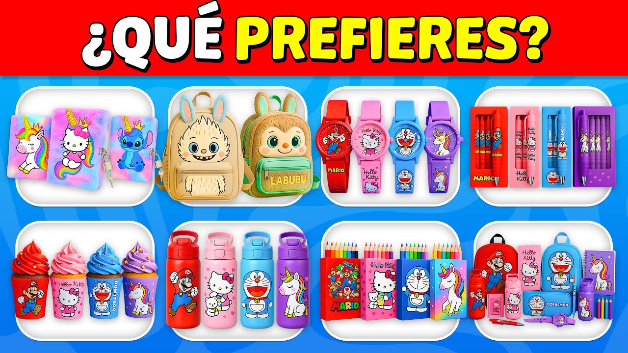 ¿Qué PREFIERES? | Elige tu MATERIAL ESCOLAR🌈🎒✨ | Quiz Bee Español