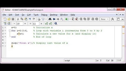 matlab basics:how to creat matrix using loop