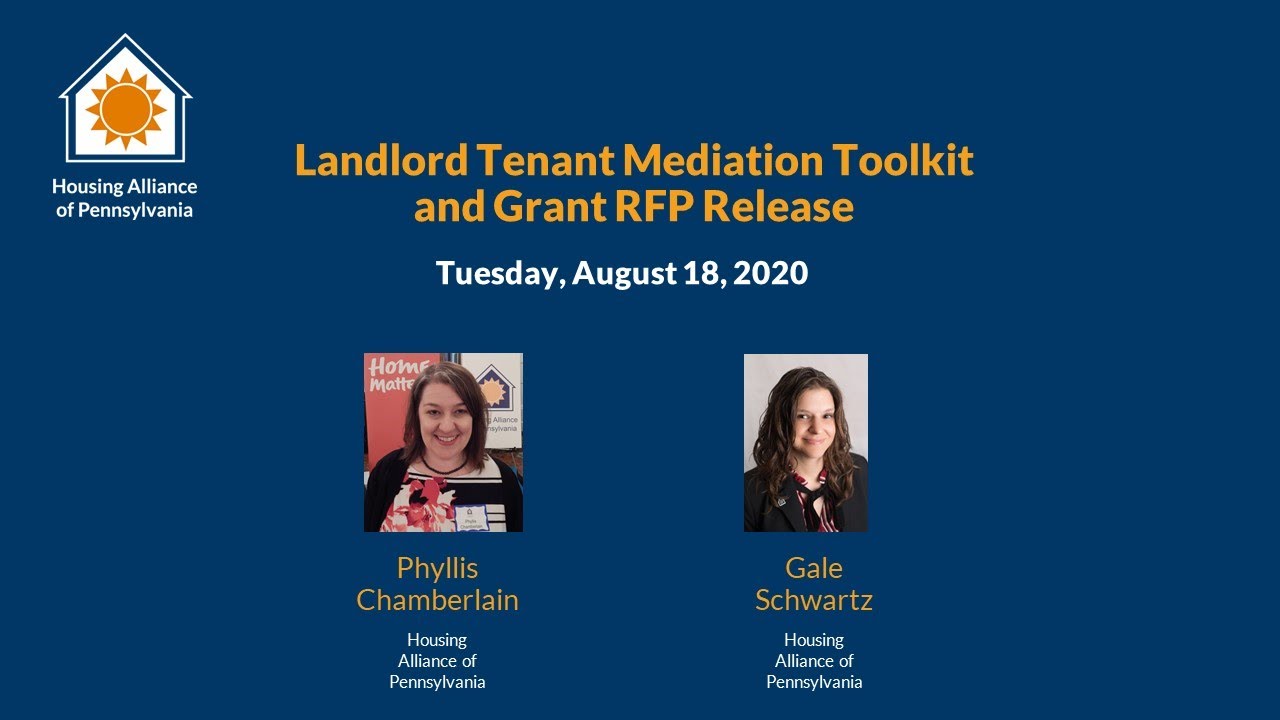 inar Landlord Tenant Mediation Toolkit and Grant RFP Release YouTube