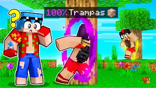 Hago TRAMPAS en el Escondite con los Compas 😂 INVICTOR usa PORTALES en Minecraft