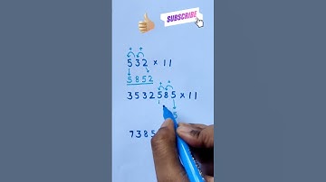 Multiply any number with 11| Fast multiplication trick |Vedic Maths Tips and Tricks | #shorts