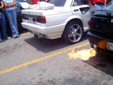 fuego en el escape samurai y tsuru II - YouTube fuego en el escape samurai y tsuru II - YouTube