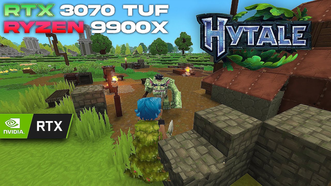 Hytale / RTX 3070 TUF, Ryzen 9900X / Raw Gameplay