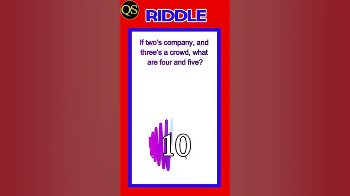 If two’s company, and three’s a crowd, what are four and five? | #shorts | Quiz Spot