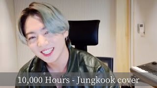 【BTS】10,000 Hours Jungkook cover full 日本語歌詞 和訳 Resimi