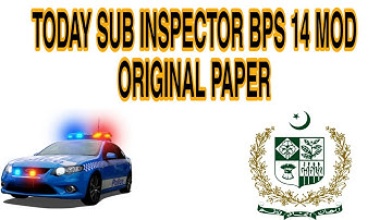 TODAY| SUB INSPECTOR| MOD| TEST| BPS 14| 10 march 2024