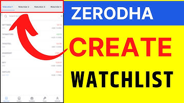 How to Create Watchlist in Zerodha | Watchlist in Zerodha
