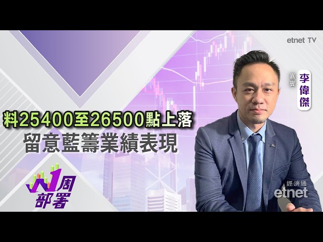  李偉傑：料25400至26500點上落，留意藍籌業績表現
