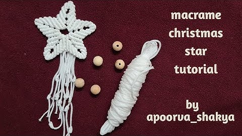 macrame  christmas star tutorial |how to make macrame star keychain #trendingvideo #apoorva_shakya