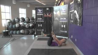 Stick knees up sit ups
