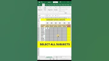 #shorts|Marksheet in Excel| YouTube Shorts| ytshorts| viral |Exce l tips| Excel| |#jktutorials