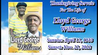 Lloyd George Williams Funeral Service (Official Video)