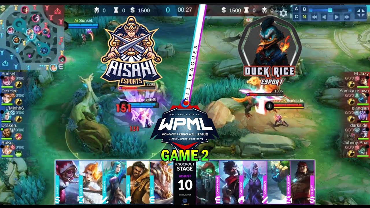 GAME 2: DUCK RICE ESPORTS vs AISAKI ESPORTS | WPML S3 TOURNAMENT ...