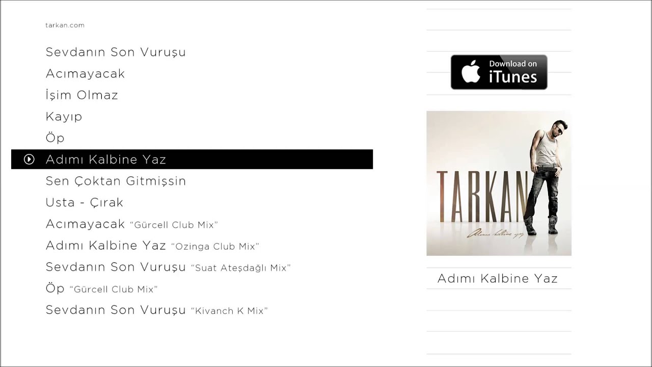 ⁣TARKAN - Adımı Kalbine Yaz (Official Audio)