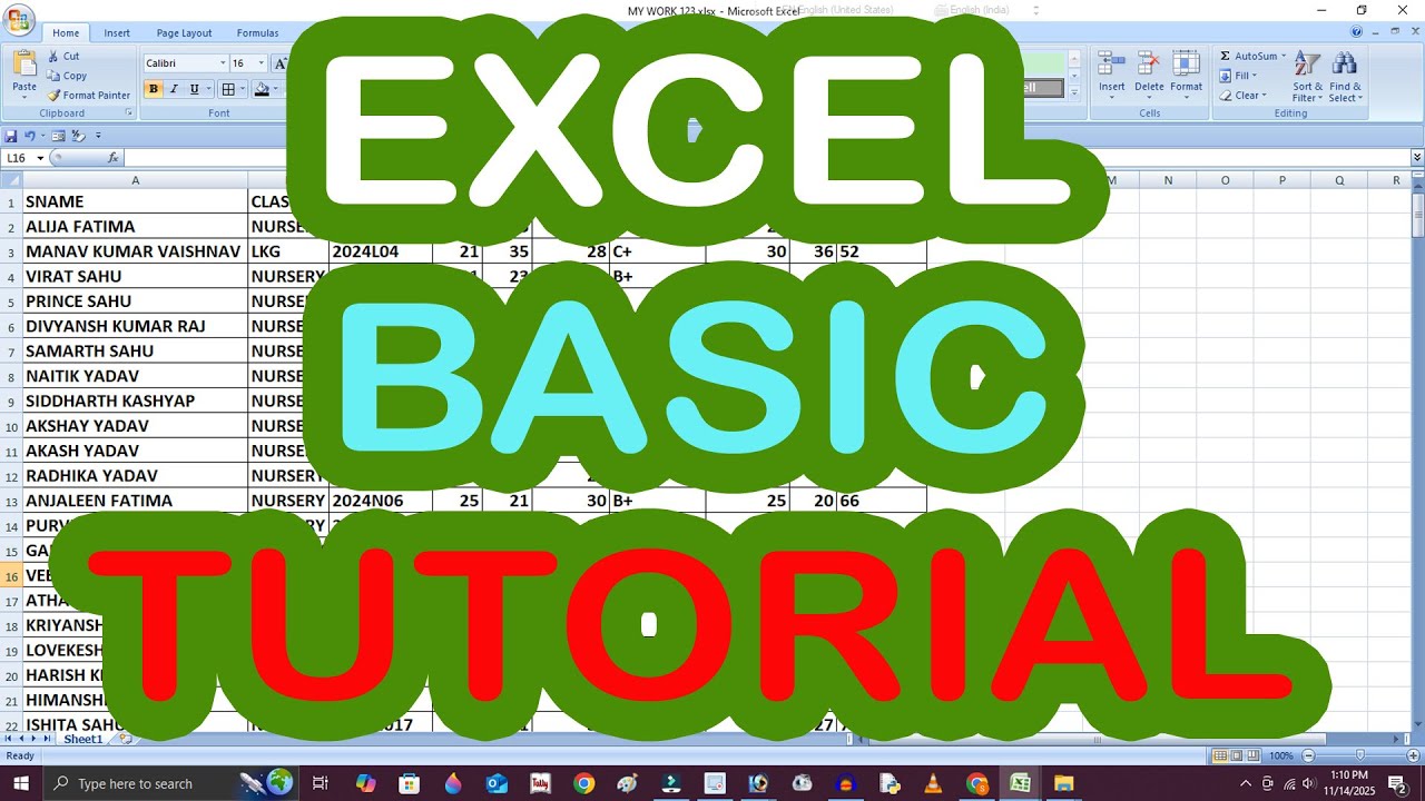 BASIC EXCEL TUTORIAL | #excel #exceltutorial - YouTube