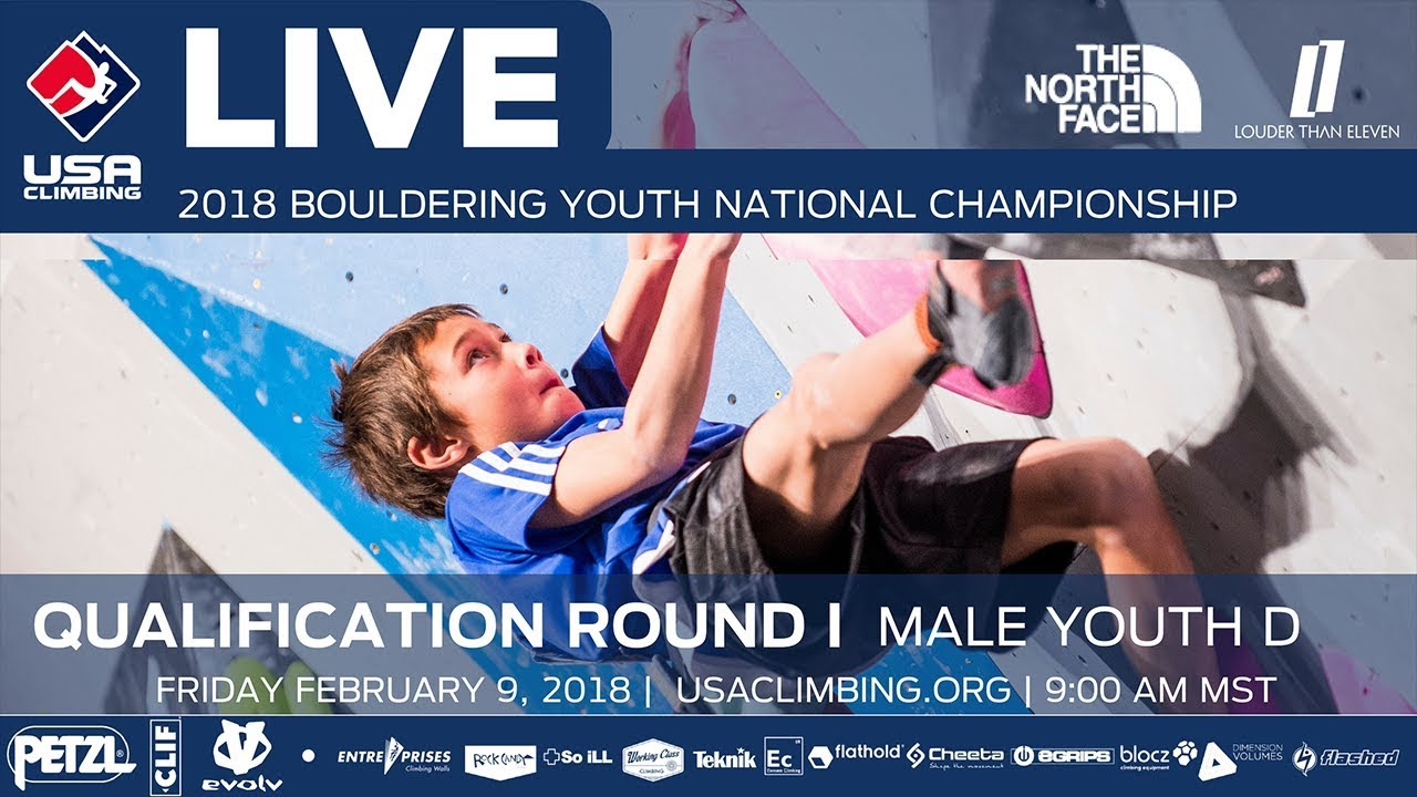 Male Youth D • Qualifiers • 2018 Youth Bouldering Nationals • 2/9/18 9