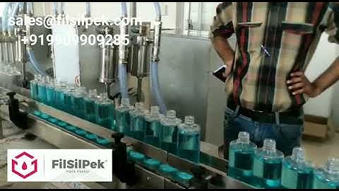 Automatic Hand #Sanitizer Filling and Capping Machine, #cappingmachine - Filsilpek -  +919054294961