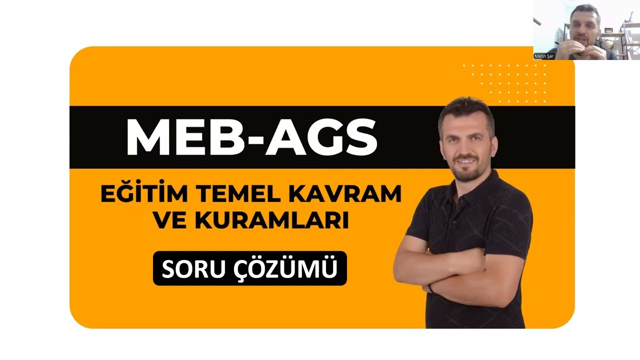MEB AGS SORU ÇÖZÜMÜ (PLAN ve PROGRAM)
