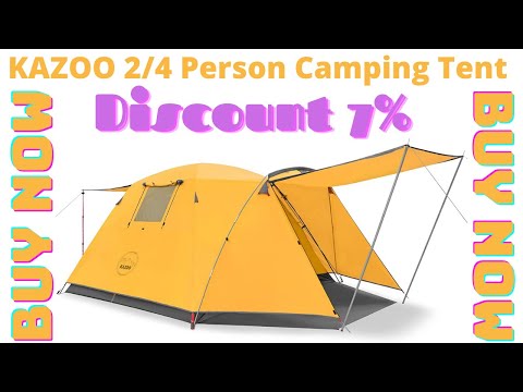KAZOO 2/4 Person Camping Tent Outdoor Waterproof Family Large Tents Review