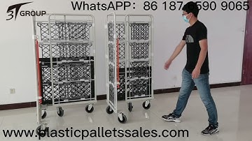 Prestar Folding Roll Container with Plastic Base