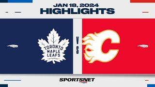 NHL Highlights | Maple Leafs vs. Flames - January 18, 2024 image