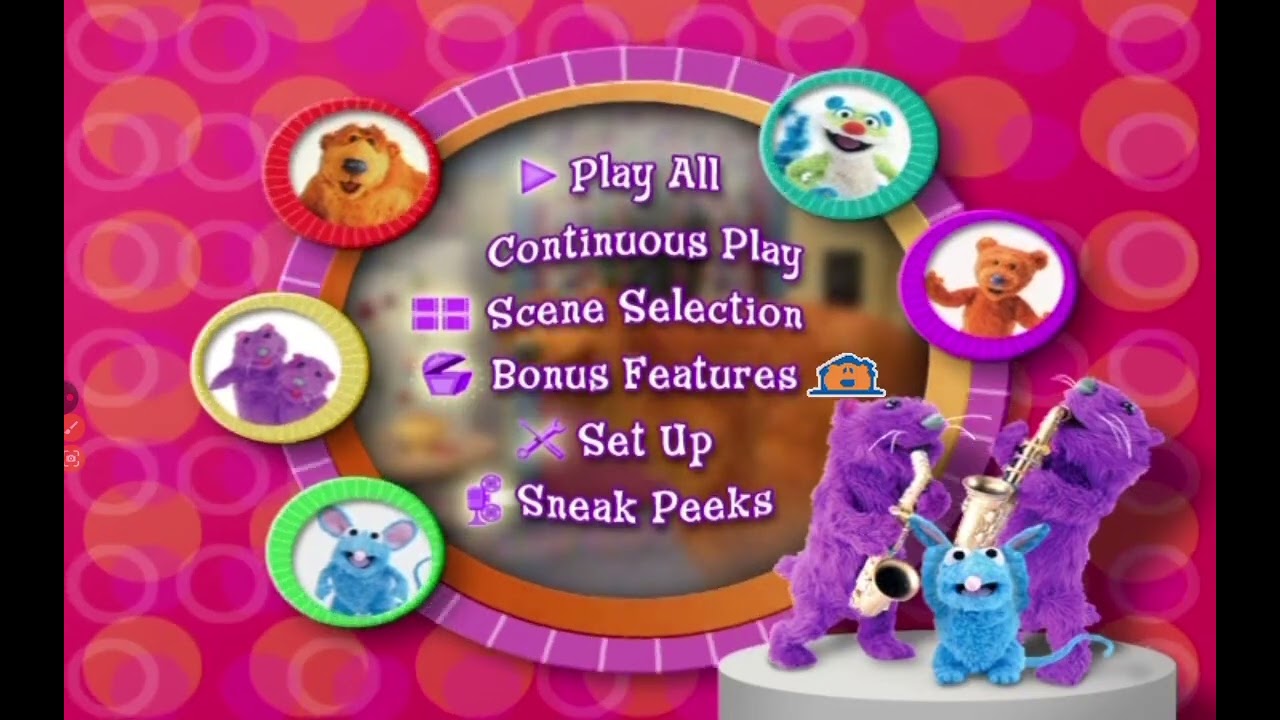 Bear in the Big Blue House Sense-Sational! 2005 DVD Menu Walkthrough