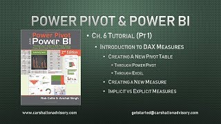 Ch 6 (1/3): 'Intro to DAX Measures' - Power Pivot and Power BI Tutorial