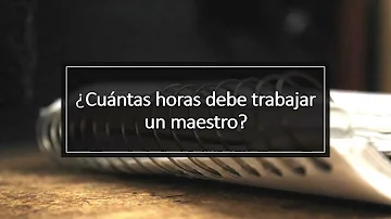 ¿Cuántas horas debe impartir un profesor a la semana?