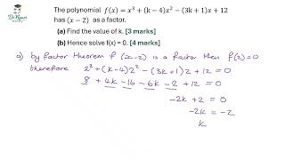 Factor theorem