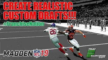 How to Make Realistic Draft Classes For Madden 19! Save Franchise Mode!!!
