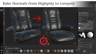How to Bake Normal from high poly to low poly in substance painter | Normal Baking