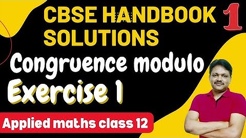 CBSE handbook Ex 1 | NCERT Ex 1 | Applied Mathematics Class 12 | 2022-23 | Gaur Classes