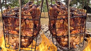 Ground-cooked ribs / Birthday lunch in the countryside