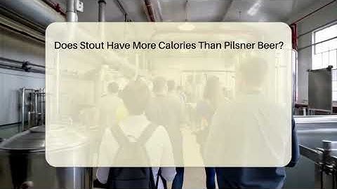Does Stout Have More Calories Than Pilsner Beer? | The Pint Guy