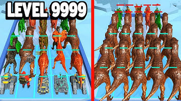 Max Level In Merge Dinosaurs: Battle Fight, All Dinosaur Unlocked