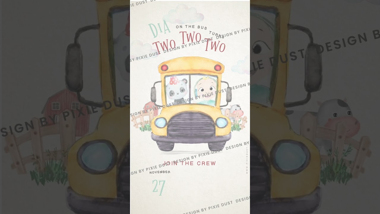 Rustic Farm Themed Animated Birthday Invitation Video | Pixie Dust