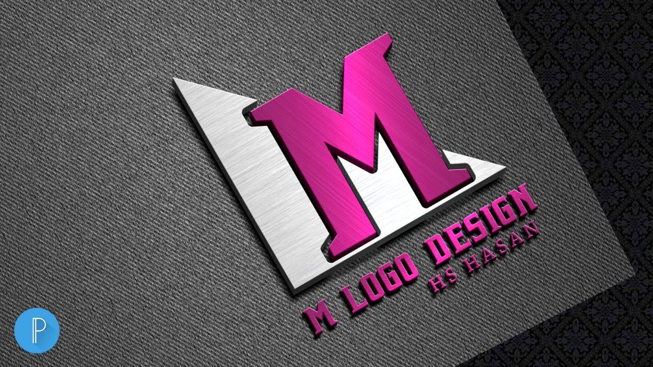 Stylish M Logo Design on PixelLab | How to Design a Logo on ...