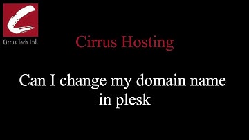 Domain name change in Plesk