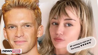 miley cyrus calls cody simpson her -bf- while he visits her in the hospital!