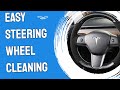 Steering wheel cleaning with just glass cleaner and a towel