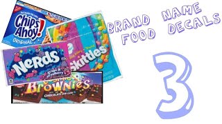 Brand Name Food Decals 3!!! |Paris Pxgs 🗼🐶