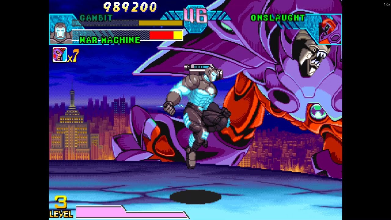 WAR MACHINE & GAMBIT — Armor Meets Aces! | Marvel vs Capcom: Clash of Super Heroes Retro Tag