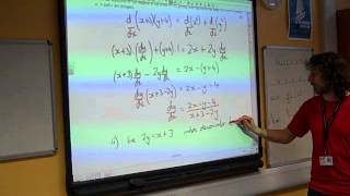 C4 Implicit Differentiation OCR January 2012 q3