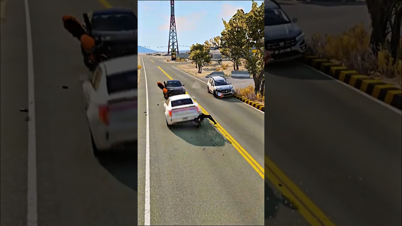 Realistic Highway Car Crashes 