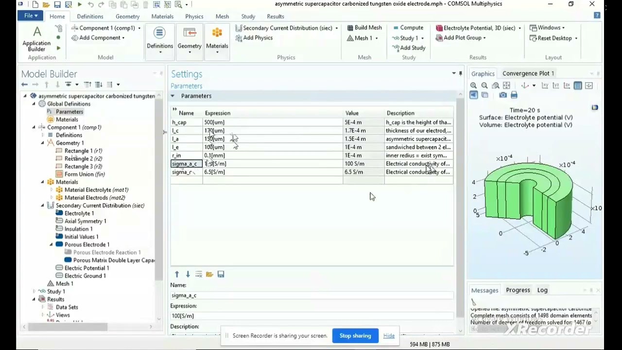 Asymmetric Supercapacitor