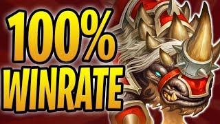 RUSHING THROUGH LADDER w/ 100% WIN RATE! | Rush Warrior | Rastakhan's Rumble | Hearthstone